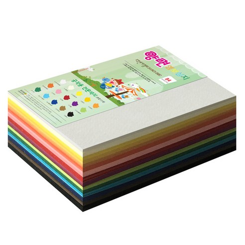 종이문화 색상지 다빈치엠보 180g 15색 혼합 색상, B4, 200매