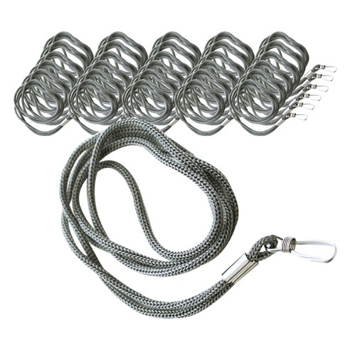 옹달샘 외줄고리 명찰줄 3mm, 회색, 200개입
