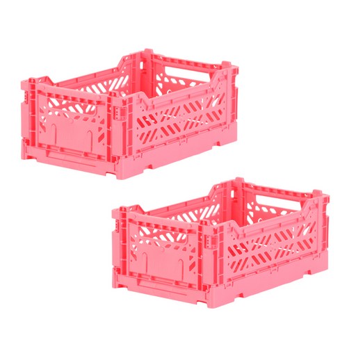 아이카사 폴딩박스 S, pink, 2개