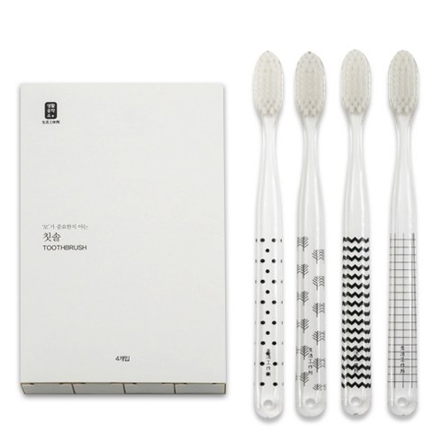 생활공작소 칫솔, 4개입, 1세트