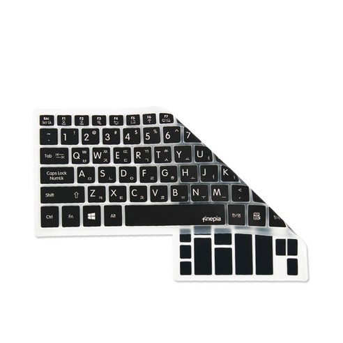파인피아 LG 15UD590 시리즈용 문자 키스킨, 블랙, 1개