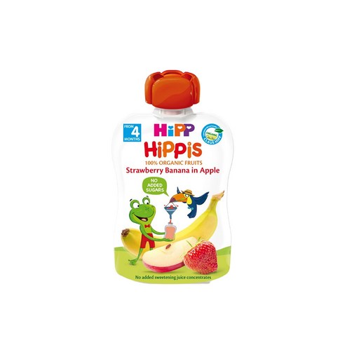 힙 스트로베리바나나 인 애플 이유식, 스트로베리 + 바나나 + 애플 혼합맛, 100g, 1개