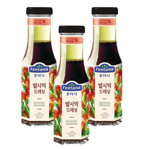 폰타나 발사믹 드레싱, 270g, 3개