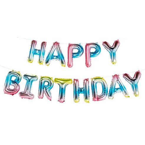 파티팡 은박풍선세트 HAPPY BIRTHDAY, 홀로그램, 3세트