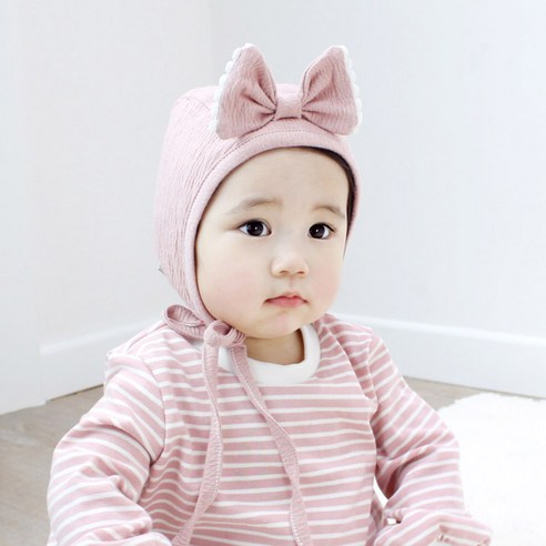 알로하제이 폼폼리본 아기보넷 모자