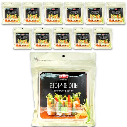 풍국면 라이스 페이퍼 월남 함지쌈 사각형, 12개, 280g