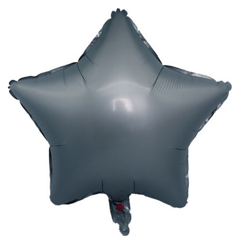 와우파티코리아 별 새틴 럭스 풍선 45cm, 그래파이트, 5개입