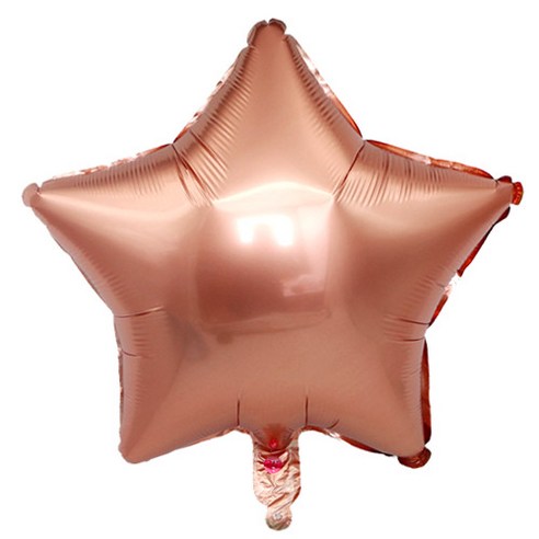 와우파티코리아 별 새틴 럭스 풍선 45cm, 로즈 카퍼, 5개입