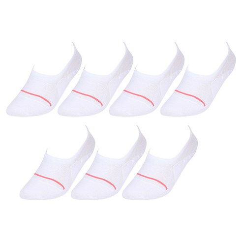 에버라스트 여성용 덧신양말 7족, 화이트