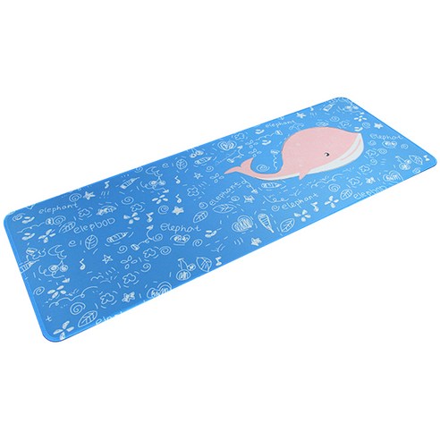 토디아 버라이어티 카툰 키보드 마우스 장패드 600 x 350 x 4 mm, 고래, 1개