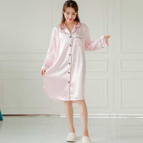 핑크존 블랑코 여성용 샤므즈 원피스 잠옷