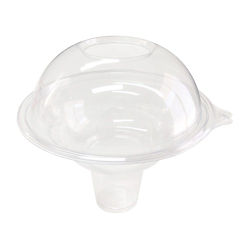 투고팩 손잡이 빙수용기 500ml + 타공돔뚜껑 SL-B600, 50세트