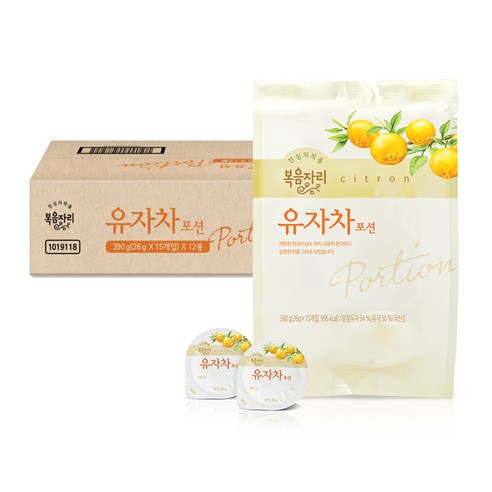 복음자리 유자차 포션 15p, 12개