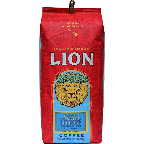 하와이라이온 토스티드 코코넛, 홀빈(분쇄안함), 680g, 1개