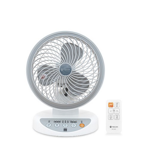 툴콘 저소음 에어서큘레이터 360도 회전 + 리모컨 TCR-25C