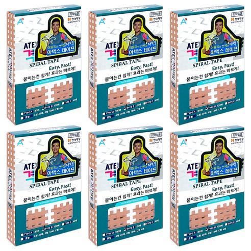아텍스 스포츠 근육 격자테이프 B타입 28 x 31 mm, 120개입, 6개