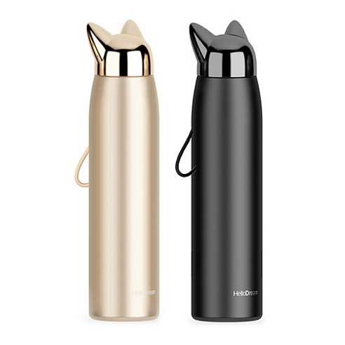 푸코 플래쉬 폭스 보온보냉병 2p, 골드, 블랙, 350ml