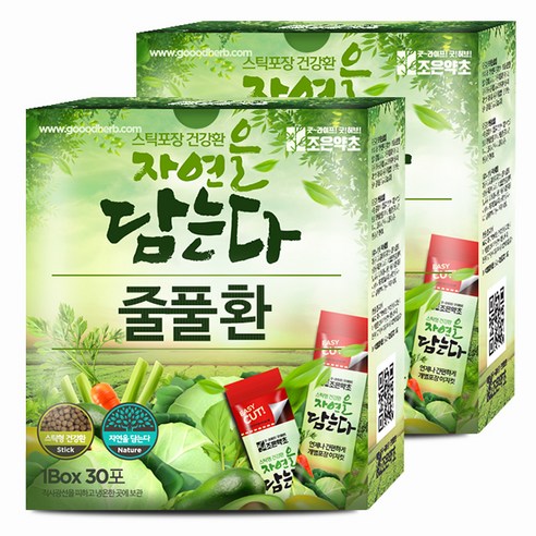 굿허브 조은약초 자연을 담는다 스틱형 줄풀환, 2개, 90g