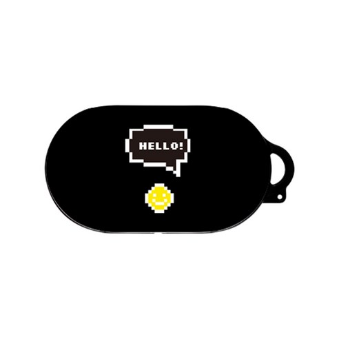 바니몽 버즈 이어폰 케이스 게임오버픽셀, 스마일블랙