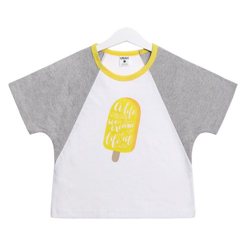 유라비 아동용 림블 프린트 반팔 티셔츠