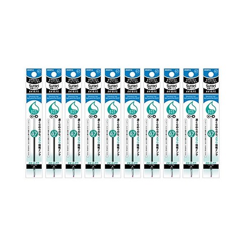 제브라 유성펜 리필심 프레필 EK 스라리 0.7mm, 블루, 10개
