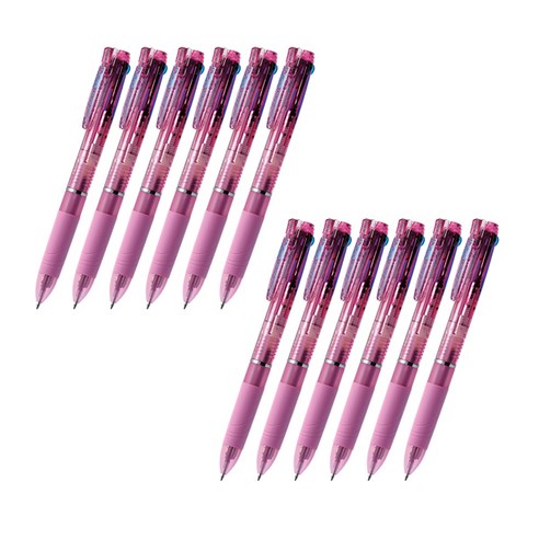 제브라 볼샤 스라리 3 + S 볼펜 0.7mm + 샤프 0.5mm B3SA11, 라이트핑크, 12개입