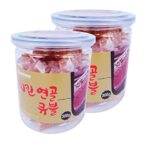 뉴트리오 스테이크 반려견 간식, 치킨연골큐블맛, 300g, 2개