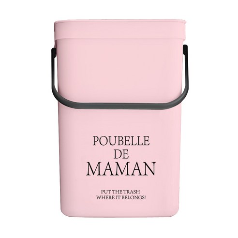 달팽이리빙 푸벨드마망 벽걸이 휴지통 10L, 핑크, 1개