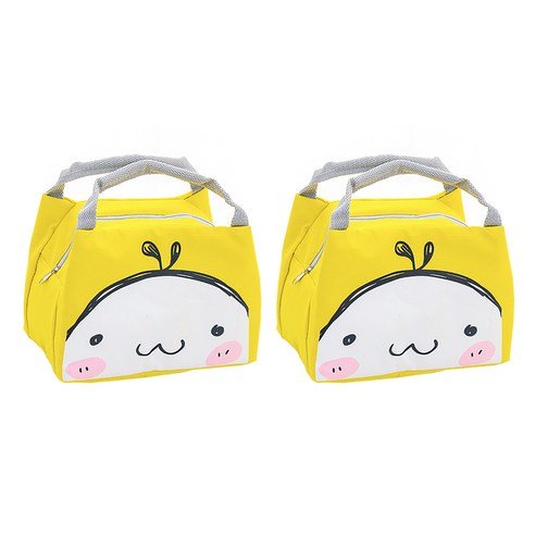 알럽홈 휴대용 미니 보온보냉 파우치 2p, 만두