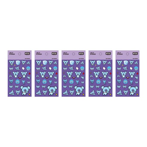 라인프렌즈 BT21 젤리 스티커, 코야, 5개입