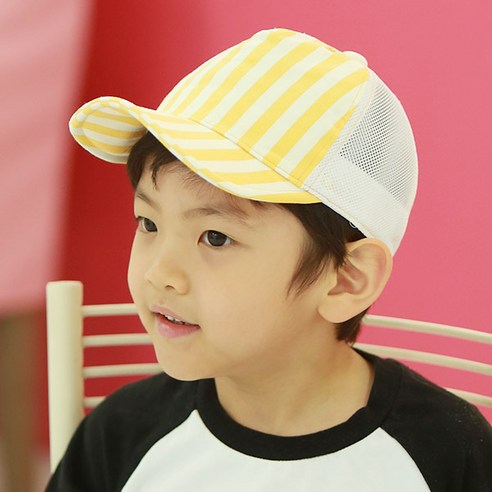 무슈 유아동용 쿨 스트라이프 매쉬캡