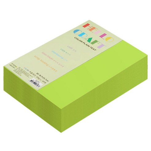 종이문화 양면색상지 뉴씨플레인 B5 No.20 풀색, 320매