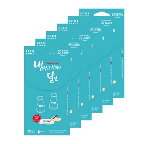 쁘띠팬시 냉장고라벨지 20-B209, 6개