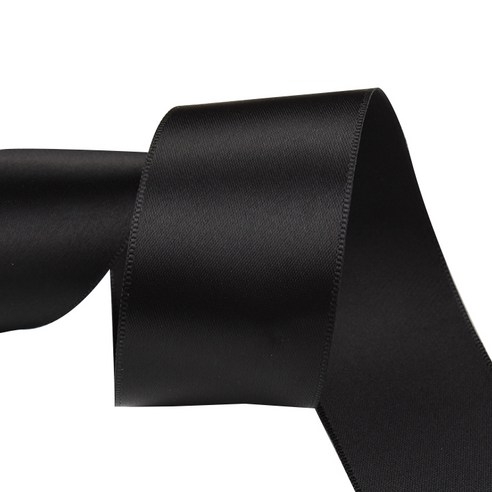 가드 공예 데코 선물포장 리본 SY10 폭 19mm, 블랙, 90m