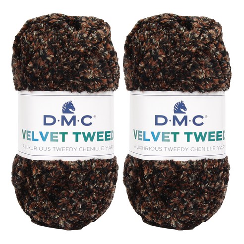 DMC 벨벳 트위드 뜨개실 2p, 255 혼합, 66m