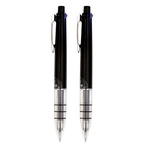 자바펜 나노&C 4 + 1 멀티펜 0.4mm, 블랙, 2개