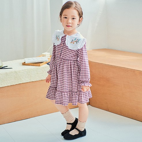 릴리푸리 여아용 로아 긴팔 원피스