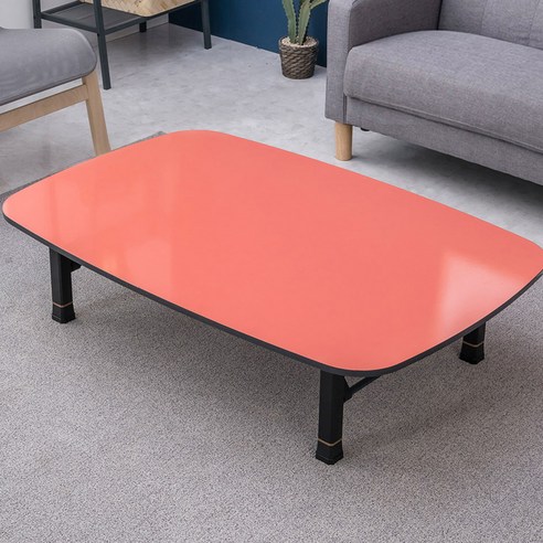 벨라홈 LPM 샤르망 라운드 5단 높이조절 접이식테이블 1200 x 800 mm, 리빙코랄