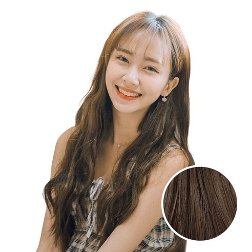 가발매니아 붙임머리 제디 5피스 헤어피스 내츄럴윈디, 초코브라운, 1개