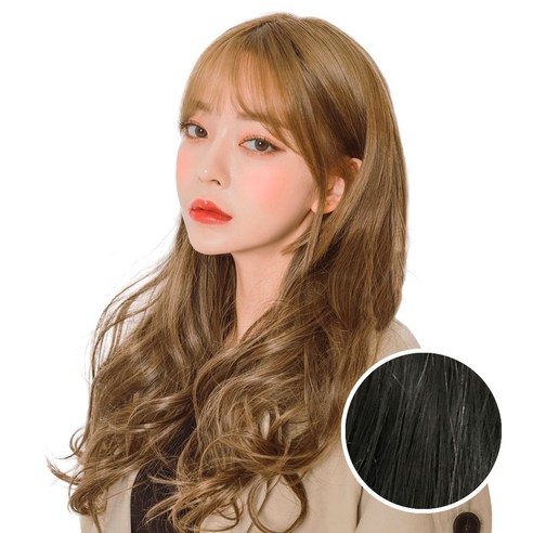 가발매니아 붙임머리 제디 5피스 헤어피스 리치펌, 내츄럴블랙, 1개