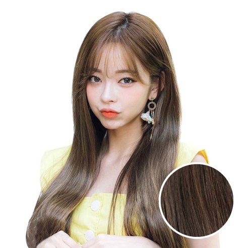 가발매니아 붙임머리 제디 5피스 헤어피스 롱스트레이트, 모카브라운, 1개