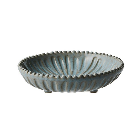 VBCCASA 폰다코 스트라이프 풋티드 라운드볼 15.5cm 10584FS, 그레이, 1개