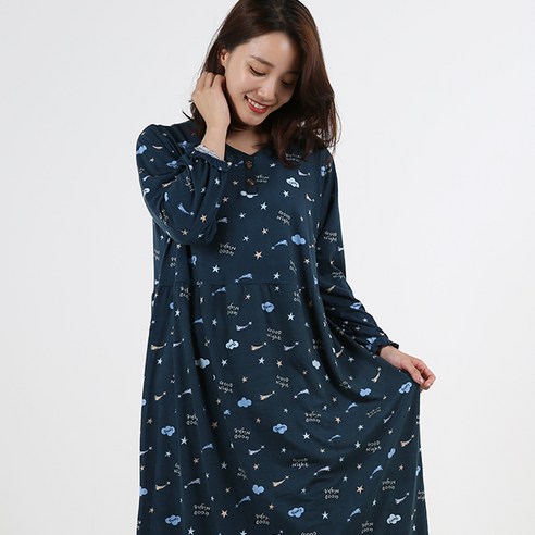 도씨 피치기모 홈웨어 여성잠옷원피스