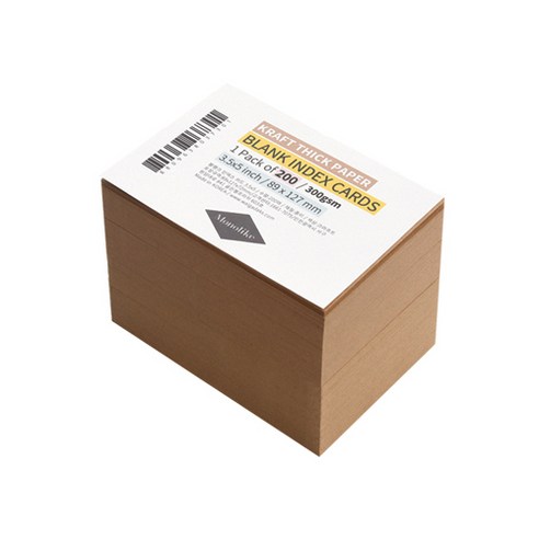 왈가닥스 블랭크 인덱스카드 89 x 127 mm 200매, 크라프트, 1개