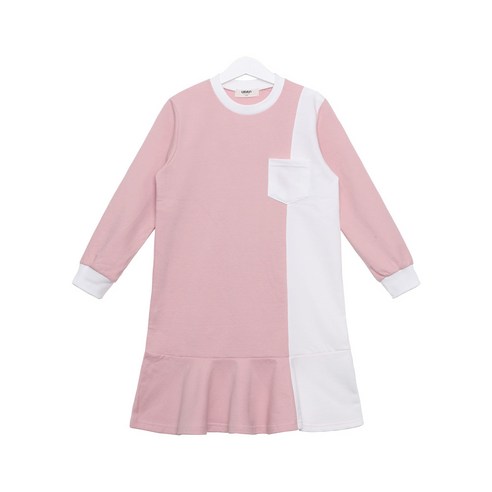 유라비 여아용 싱거 프릴 긴팔 원피스