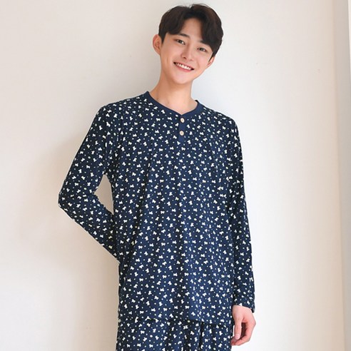 속옷미인 남성용 피치기모 동물 잠옷 상하의