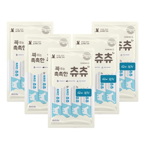 짜주는 촉촉한 츄츄 참치 고양이 간식 4p, 14g, 5개