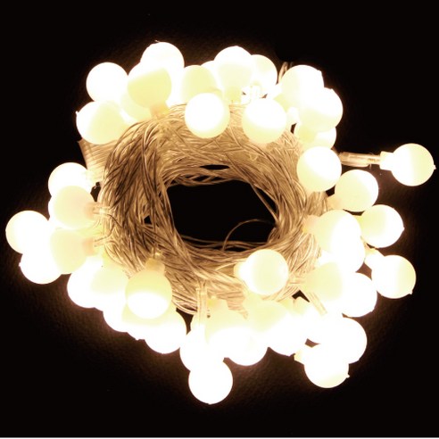 NEW LED 앵두전구 50구, 투명선웜화이트, 1개