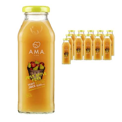 아마타임 저스트 애플 페어 과채주스, 300ml, 12개