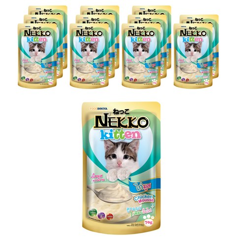 네코 키튼 닭고기 고양이 사료, 70g, 12개